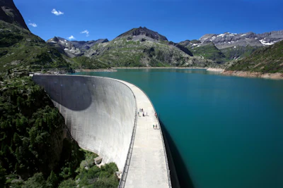 The Nante de Drance pumped storage power station has an output of 900 MW. It uses electric pumps to send water into the reservoir when electricity consumption is low and releases it to generate power at peak times. (Image credit: GE Power)