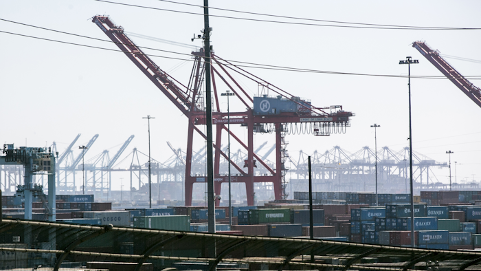 The South Korean giant filed for bankruptcy protection on Wednesday and stopped accepting new cargo. With its assets being frozen, ships from China to Canada found themselves refused permission to offload or take aboard containers because there were no guarantees that tugboat pilots or stevedores would be paid. (AP Photo/Damian Dovarganes)