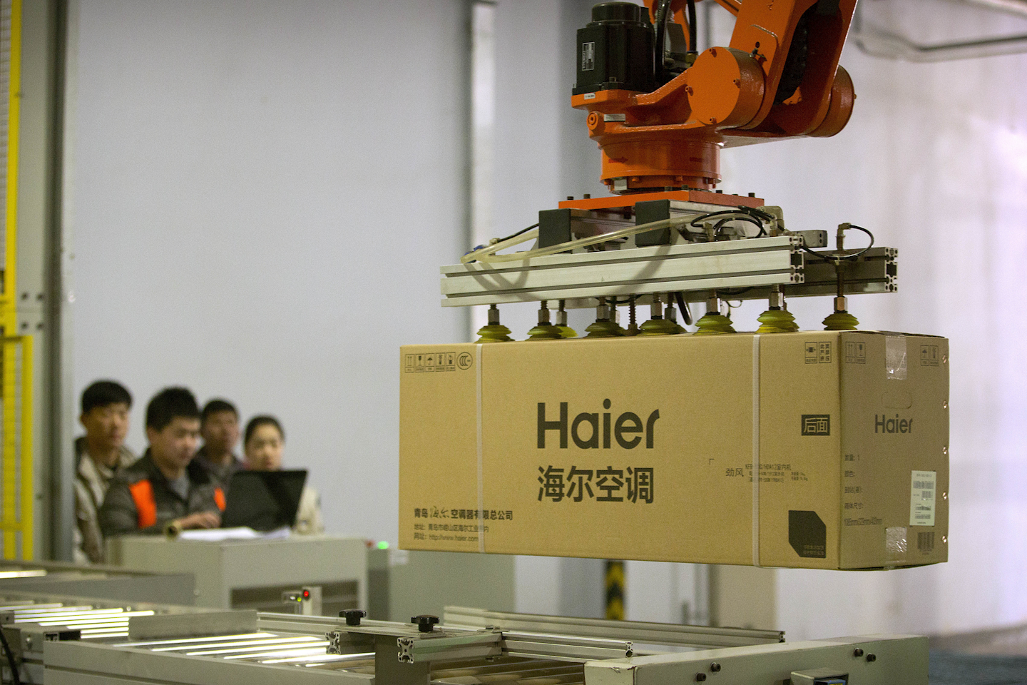 Zhang Ruimin built Haier from a failing refrigerator factory in the 1980s into the biggest maker of major appliances. Now, he is trying to transform a traditional manufacturer with 60,000 employees in 25 countries into a nimble, Internet Age seller of consumer goods and services from web-linked washing machines to food delivery. (AP Photo/Mark Schiefelbein)