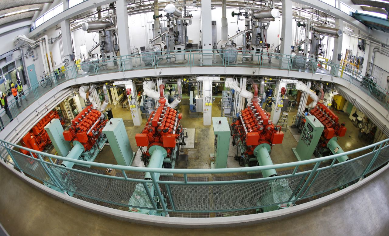 This March 16, 2017 photo shows the sewage pump room at the West Point Treatment Plant in Seattle. The plant is still recovering from a massive equipment failure that crippled operations and caused millions of gallons of raw sewage and untreated runoff to pour into the United States' second largest estuary. (AP Photo/Ted S. Warren)