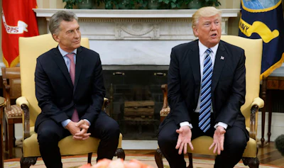President Trump and Argentine President Mauricio Macri (AP photo)