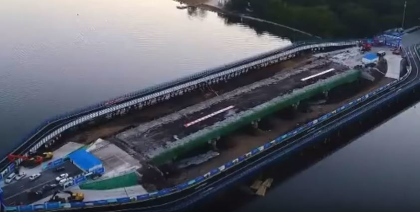 Mnet 107870 China Bridge Demolish