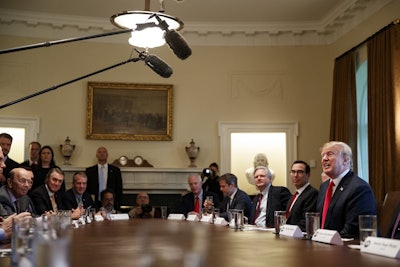 President Donald Trump speaks during a meeting with Republican members of Congress on immigration in the Cabinet Room of the White House, Wednesday, June 20, 2018, in Washington. Image credit: AP Photo/Evan Vucci