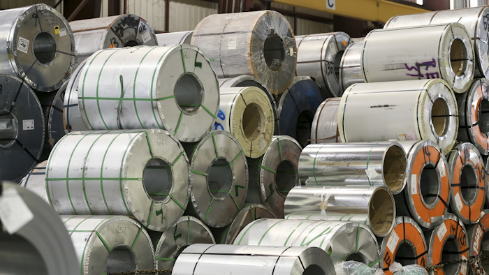 In this Thursday, July 19, 2018, file photo, rolled steel is seen at Titan Metal Service, Inc.'s facility at the Port of Tampa, Fla. Image credit: Chris Urso/Tampa Bay Times via AP, File
