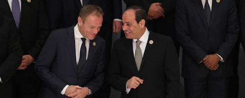 Mnet 206030 Egypt Europe Arab Summit Donald Tusk Abdel Fattah El Sisi Ap