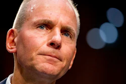 In this Oct. 29, 2019, file photo Boeing Company President and Chief Executive Officer Dennis Muilenburg appears before a Senate Committee on Commerce, Science, and Transportation hearing on 'Aviation Safety and the Future of Boeing's 737 MAX' on Capitol Hill in Washington. Muilenburg is resigning amid ongoing problems at the company over the troubled Max 737 aircraft. The board of directors said Monday, Dec. 23 that Muilenburg is stepping down immediately. The board's current chairman David Calhoun will become president and CEO on Jan. 13, 2020.