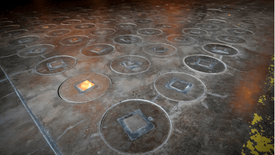 In this Nov., 20, 2013, file photo, radioactive waste, sealed in large stainless steel canisters, are stored under five-feet of concrete in a storage building at the Savannah River Site near Aiken, S.C. The federal government is arguing that it has already promised no more weapons-grade plutonium will be sent to Nevada, and the state lacks standing to seek a court order to force the Energy Department to remove it. Documents filed late Friday, Nov. 15, 2019 in U.S. District Court in Reno brand as 'conjectural' or 'hypothetical' state complaints that residents are harmed by radiation from material secretly trucked a year ago from South Carolina to Nevada.