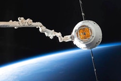 In this image provided by NASA, the SpaceX Dragon capsule arrives at the International Space Station, Sunday, Dec. 8, 2019. The Dragon capsule arrived at the orbiting outpost Sunday, delivering “mighty mice,” pest-killing worms and a smart, empathetic robot.