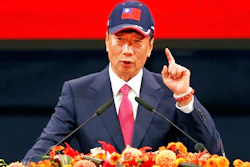 In this Feb. 2, 2019, file photo, Chairman of Hon Hai Precision Industry Co. Ltd., also known as Foxconn, Terry Gou delivers a speech during the company's annual carnival for employees in Taipei, Taiwan. A new audit says Wisconsin's economic development agency needs to modify procedures to ensure tax credits aren't awarded for Foxconn Technology Group employees who don't do work in the state. The nonpartisan Legislative Audit Bureau released its findings Tuesday, Dec. 17, 2019, and it's the second year that the audit has identified this problem.