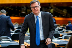 Dennis Shea, US Ambassador to the WTO, arrives for the opening of the General Council, at the headquarters of the World Trade Organization, WTO, in Geneva, Switzerland, Monday, Dec. 9, 2019.