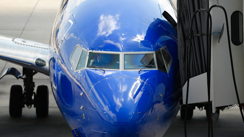 In this Sept. 9, 2019, file photo Southwest pilots prepare for a flight at Tampa International Airport in Tampa, Fla. Southwest Airlines Co. reports financial results Thursday, Jan. 23, 2020.