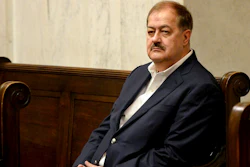 In this Aug. 29, 2018, file photo, Don Blankenship listens to arguments in the West Virginia Supreme Court n Charleston, W.Va. On Wednesday, Jan. 15, 2020, a federal judge in West Virginia refused to toss the misdemeanor conviction of former coal CEO Don Blankenship for conspiring to violate mine safety laws.