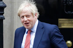 Britain's Prime Minister Boris Johnson leaves 10 Downing Street to attend the weekley session of Prime Ministers Questions in Parliament in London, Wednesday, Jan. 22, 2020.
