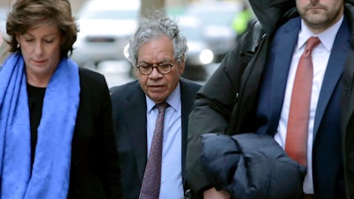 Insys Therapeutics founder John Kapoor arrives for sentencing at federal court on Thursday, Jan. 23, 2020, in Boston. Kapoor was convicted in a bribery and kickback scheme that prosecutors said helped fuel the opioid crisis. He and others in the company were accused of paying millions of dollars in bribes to doctors across the nation to prescribe the company's highly addictive fentanyl spray, known as Subsys.