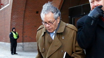 In this Jan. 30, 2019, file photo, Insys Therapeutics founder John Kapoor leaves federal court in Boston. Kapoor and former top employees of the pharmaceutical company are facing a reckoning for their role in a bribery scheme that prosecutors say boosted sales of a powerful, highly addictive painkiller and helped fuel the national opioid epidemic.Starting Monday, Jan. 13, 2020, seven people who worked for Insys Therapeutics will appear in Boston to be sentenced by a federal judge.