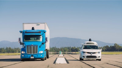 Waymo truck and Chrysler Pacifica.