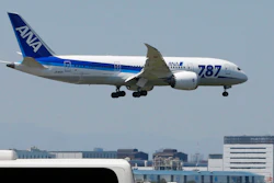 In this Sunday, April 28, 2013 file photo, a Boeing 787 plane of the All Nippon Airways, ANA, prepares to land after a test flight at Haneda Airport in Tokyo. Japanese carrier ANA is ordering 20 Boeing 787 Dreamliner jets, bringing its fleet of the planes to 103 by 2025.