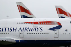 In this Tuesday, Jan. 10, 2017, file photo, British Airways planes are parked at Heathrow Airport in London.