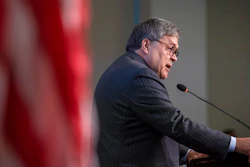 Attorney General William Barr gives the keynote address to the Center for Strategic and International Studies, CSIS China Initiative Conference, Thursday, Feb. 6, 2020, in Washington.
