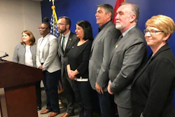 LGBT advocacy group leaders and representatives from businesses gathered at the Cordell Hull legislative building in Nashville on Wednesday, Feb. 5, 2020 for a news conference to oppose a state adoption law and other proposals that target the LGBT community. Almost three dozen big companies and more than 100 small businesses in Tennessee on Wednesday predicted economic backlash from a newly enacted state adoption law and other proposals that target LGBT people, with one company saying plans to add jobs in Nashville are 'in doubt' over the legislation.