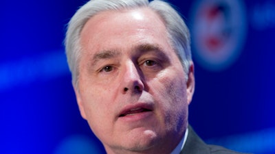 In this March 17, 2015 file photo, William J. Flynn, President and CEO of Atlas Air Worldwide Holdings, Inc., speaks at the 14th Annual Aviation Summit in Washington.
