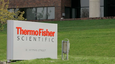 This April 26, 2007, file photo, shows the exterior of Thermo Fisher Scientific Inc., of Waltham, Mass.
