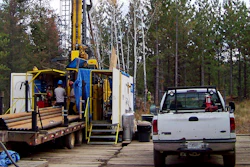 In this Oct. 4, 2011, file photo, a prospecting drill rig bores into the bedrock near Ely, Minn., in search of copper, nickel and precious metals that Twin Metals Minnesota LLC hopes to mine near the Boundary Waters Canoe Area Wilderness in northeastern Minnesota.