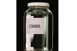 In this Jan. 28, 2014 file photo a jar of ethanol fuel sits on display during the Iowa Renewable Fuels Association meeting in Altoona, Iowa. As hospitals and nursing homes run out of hand sanitizer to fight off the coronavirus, struggling ethanol producers are eager to help. They could provide alcohol to make millions of gallons of the germ-killing sanitizer, but the U.S. Food and Drug Administration has put up a roadblock, frustrating both the health care and ethanol industries with its inflexible regulations during a national health care crisis.