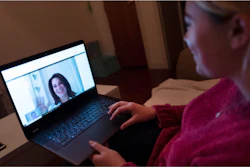 A patient during a telemedicine video conference with Dr. Deborah Mulligan in Brooklyn.