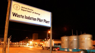 In this March 1999 file photo, the first load of nuclear waste arrives at the Waste Isolation Pilot Plant (WIPP) site in Carlsbad, N.M., from Los Alamos National Laboratory.