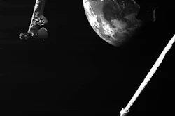 This photo made available by the European Space Agency and the Japan Aerospace Exploration Agency shows the earth as seen by the BepiColombo spacecraft on April 10, 2020.