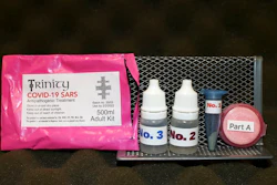 This undated photo provided by the U.S. Attorney's Office shows a phony coronavirus cure that a British man tried to smuggle into the United States. Con artists are finding lots of marks amid the COVID-19 pandemic. Watchdog groups and authorities report a surge of complaints about scams targeting people who fear catching the virus or need money due to lost income.