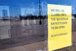 A closed sign is shown at Romeo & Juliet Furniture and Appliances with an empty parking lot in Detroit, Thursday, April 2, 2020. The coronavirus COVID-19 outbreak has triggered a stunning collapse in the U.S. workforce with 10 million people losing their jobs in the past two weeks and economists warn unemployment could reach levels not seen since the Depression, as the economic damage from the crisis piles up around the world.