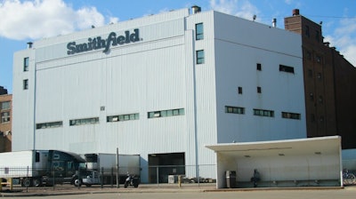 The Smithfield pork processing plant in Sioux Falls, S.D., is seen Wednesday, April 8, 2020, where health officials reported more than 80 employees have confirmed cases of the coronavirus