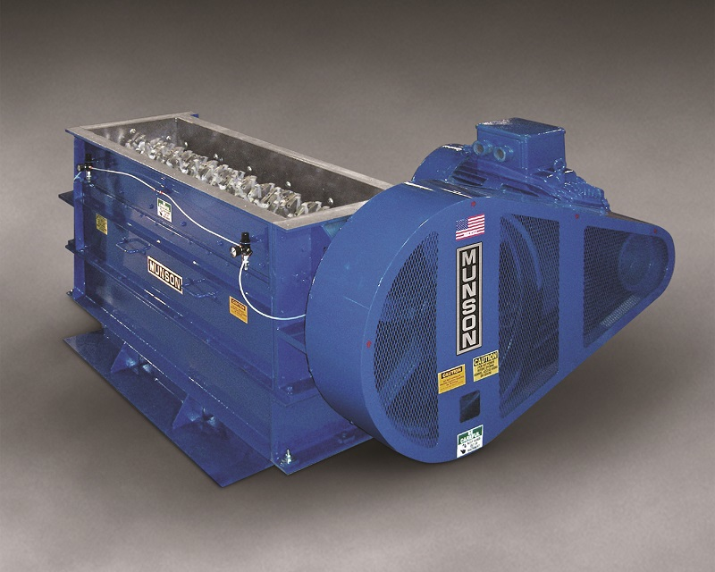 The Magnum Model 72 Screen Classifying Cutter from Munson Machinery has an infeed throat measuring 72&rdquo; x 22.5&rdquo; that accommodates a range of material types and sizes to be recycled or otherwise reduced in size for processing.