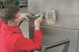 The Suhner Rotomax flex shaft power unit allows a variety of machining operations on a single station, with interchangeable hand pieces available to do the job.