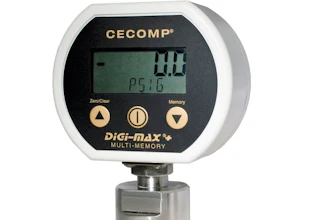 Cecomp's SaniGauge digital sanitary pressure/vacuum gauges.