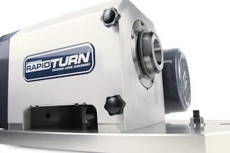 Tormach's RapidTurn, a 5C CNC chucker lathe attachment.