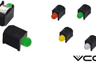 VCC's 3-mm right angle SMD circuit board indicators.