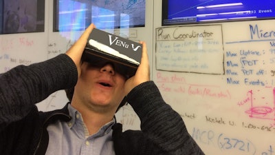 A 3D platform, VENu works with Google Cardboard and is designed to exhibit both virtual and augmented reality features. The personal virtual reality viewer allows users to understand the many complexities and intricacies of the Microboone experiment and to learn more about neutrinos.