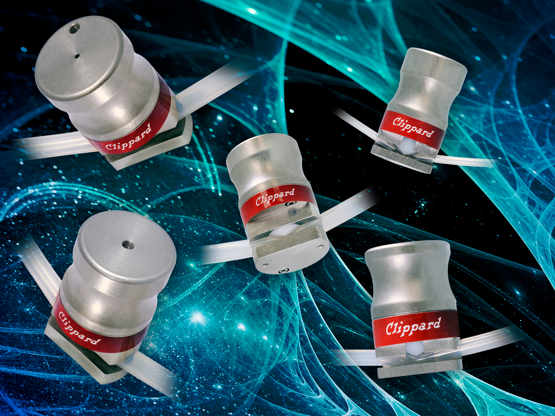 Clippard&rsquo;s NPP Series 2-Way pneumatic pinch valves.