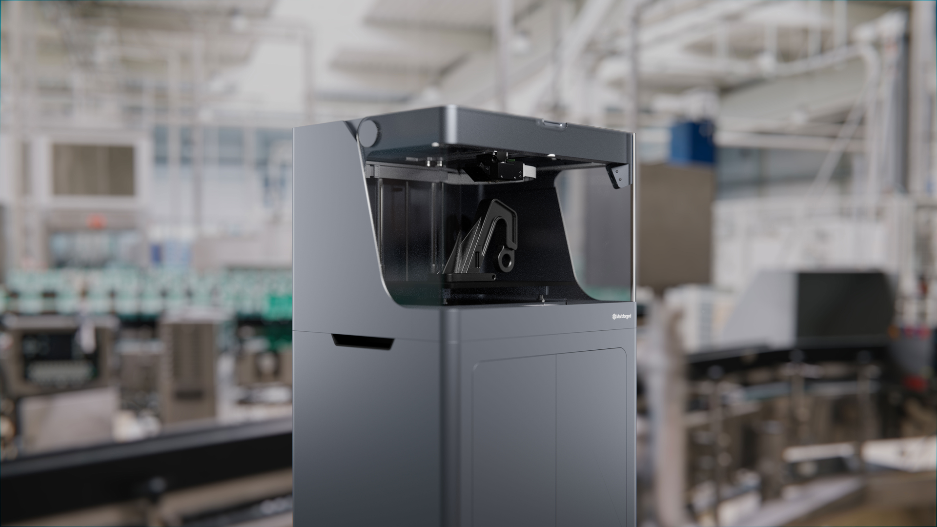 The X3 prints Onyx material, a high temperature capable carbon fiber filled nylon.
