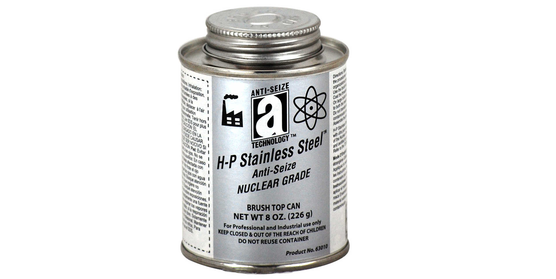 The H-P Stainless Steel Anti-Seize Nuclear Grade compound is tested for halogens, sulfur, nitrates, nitrides, and low melting metal elements specifically restricted for use in nuclear power plants.