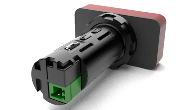 The circular section with a diameter of 22 mm allows for installation in control and monitoring panels by drilling a round hole, rather than creating a rectangular cutout.
