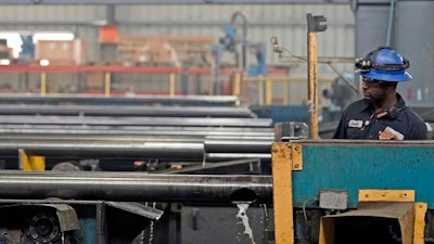Steel pipes are made at the Borusan Mannesmann Pipe manufacturing facility Tuesday, June 5, 2018, in Baytown, Texas. Borusan is seeking a waiver from the steel tariff to import 135,000 metric tons of steel piping annually over the next two years.