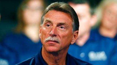 In a file photo from July 14, 2015, Norwood Jewell, Vice President of the Fiat Chrysler Automobiles US Department, United Auto Workers, during the opening of contract negotiations in Detroit. The former vice president has been charged with conspiracy in a scheme with Fiat Chrysler to buy meals, golf and other perks with money from the automaker. It's the latest development in the government's investigation of how officials at Fiat Chrysler and the UAW enriched themselves by using money set aside for a job-training center. The conspiracy charge against Jewell was filed Monday, March 18, 2019, as a criminal information, which means a guilty plea is likely.