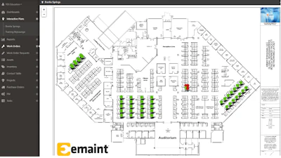 Figure 2. Interactive Plan – upload a facility schematic and drop pins to identify asset location.