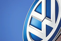 Logo of the car manufacturer Volkswagen is pictured on top of a company building in Wolfsburg, Germany.