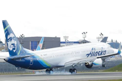 In a Monday, March 23, 2020 file photo, an Alaska Airlines Boeing 737-9 Max lands at Paine Field near Boeing's manufacturing facility in Everett, Wash., north of Seattle. U.S. regulators are requiring inspections and possible repairs to engine coverings of all Boeing 737 Max jets. That's because of a problem that regulators say could lead to loss of engine power. The problem isn't related to a system suspected in two deadly crashes involving Max planes, but it's another blow to the company's safety reputation.