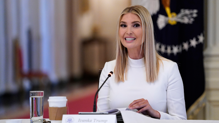 Ivanka Trump speaks during a meeting with the American Workforce Policy Advisory Board.